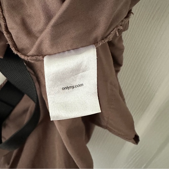 Only NY Brown Shorts Elastic Waistband Integral Belt - Picture 7 of 7